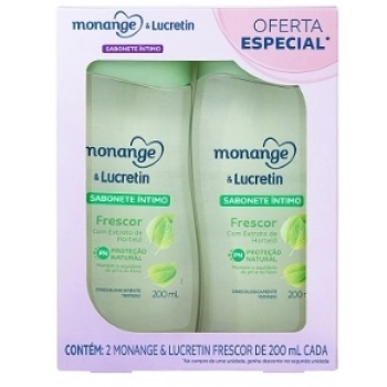 KIT SAB LIQ INTIMO MONANGE E LUCRETIN C/02UN 200ML FRESCOR
