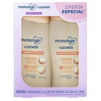 KIT SAB LIQ INTIMO MONANGE E LUCRETIN C/02UN 200ML HIDRATA