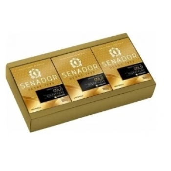 ESTOJO SENADOR C/3 SABONETES 130G GOLD