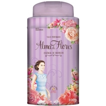 TALCO ALMA DE FLORES 100G ESSENCIA DE BAUNILHA