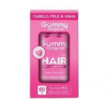 PASTILHA ALIM EM GOMA GUMMY 180G CAB/ PELE/ UNHA TUTTI FRUTI