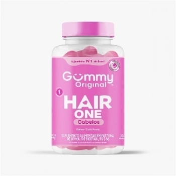 PASTILHA ALIM EM GOMA GUMMY 90G HAIR ONE CABELOS TUTTI FRUTTI
