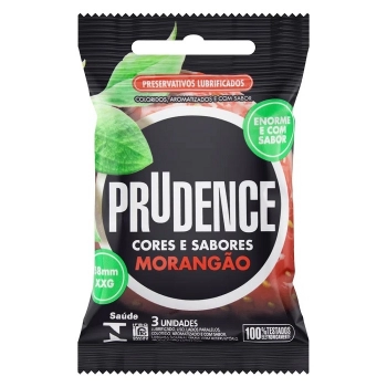 PRESERV PRUDENCE CORES E SABORES C/3 MORANGAO