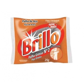 PALHA DE ACO BRILLO BOMBRIL 25G GROSSA N 2