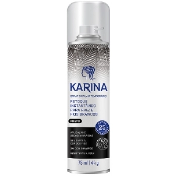 SPRAY CAP RETOQUE FIOS BRANCOS KARINA 75ML PRETO