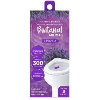 PAST SANITARIA ADESIVA PANTANAL AROMAS C/03UN 10G LAVANDA