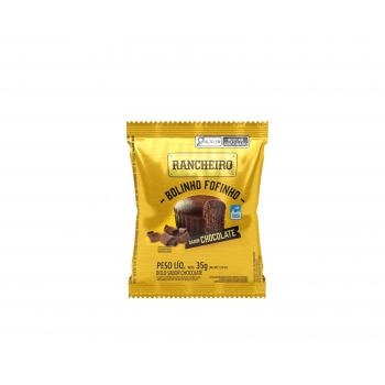 BOLINHO FOFINHO RANCHEIRO 35G C/16 CHOCOLATE SEM RECHEIO