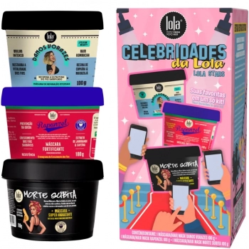 Kit Celebridades Lola c/3, masc 100g danos vorazes, rapunzel e morte súbita.