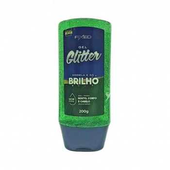 GEL DESOD FIXED GLITTER CORPO E CABELO 200G - VERDE