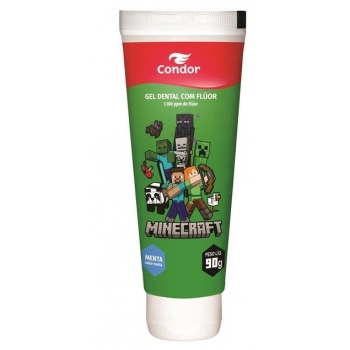 GEL DENTAL CONDOR BISNAGA 90G MINECRAF MENTA