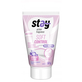 DES CR BISNAGA ANTITRANSPIRANTE STAY 50G WOMAN SOFT CONTROL C/ APLICADOR
