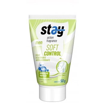 DES CR BISNAGA ANTITRANSPIRANTE STAY 50G MEN SOFT CONTROL C/ APLICADOR