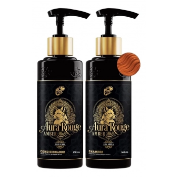 KIT SH+COND 300ML KAMALEAO AURA ROUGE AMBER