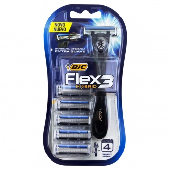 APAR BARBEAR BIC FLEX3 HYBRID C/5 CARTUCHOS