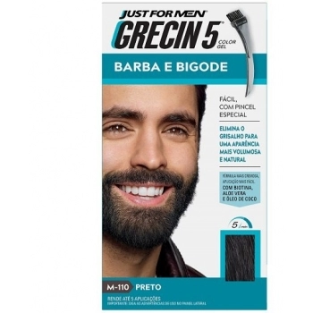 TINT BARBA/BIGODE/COSTELETA GRECIN 5 PRETO