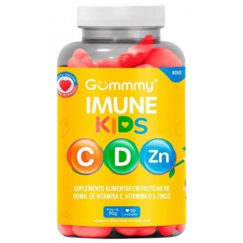 PASTILHA ALIM EM GOMA GUMMY C/30UN 90G VIT C/ D/ ZN