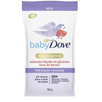 SAB LIQ DE GLICERINA DOVE BABY 180ML REFIL HIDRATACAO RELAXANTE