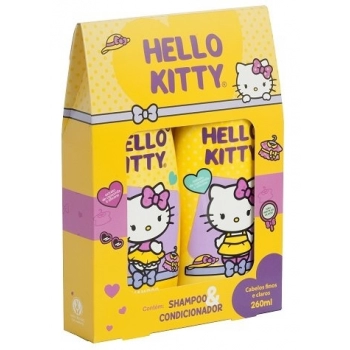KIT HELLO KITTY SH+COND 260ML FINOS E CLAROS