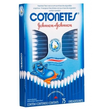 HASTES J&J COTONETES C/75 UNIDADES