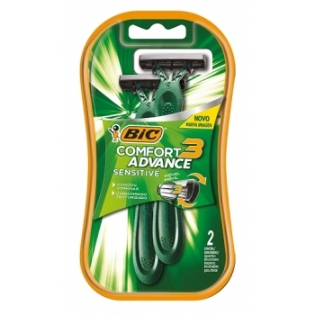 APAR BARBEAR BIC COMFORT 3 C/2 PELE SENSIVEL VERDE