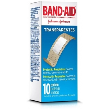BAND-AID J&J C/10 TRANSPARENTE