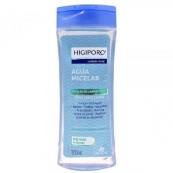 AGUA MICELAR HIGIPORO 120ML PELE MISTA A OLEOSA