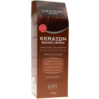 TONALIZANTE BANHO BRILHO KERATON 100GR CHOCOLATE MARROM