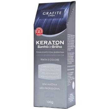 TONALIZANTE BANHO BRILHO KERATON 100GR GRAFITE CINZA