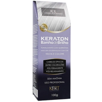 TONALIZANTE BANHO BRILHO KERATON 100GR ICE CINZA PLATINADO