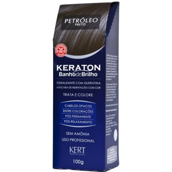 TONALIZANTE BANHO BRILHO KERATON 100GR PETROLEO PRETO