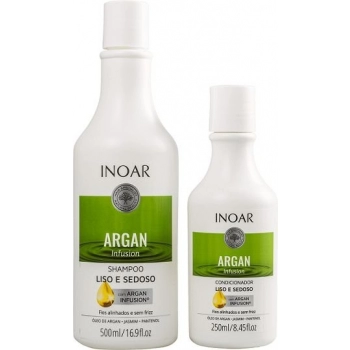 KIT INOAR SH 500ML+COND 250ML ARGAN LISO E SEDOSO