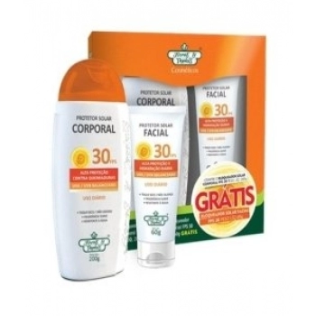 KIT FLORES E VEGETAIS PROT SOLAR CORP 200G+FACIAL 60GR FPS30