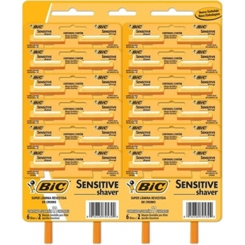 APAR BARBEAR BIC SENSITIVE SHAVER 12X2 AMARELO