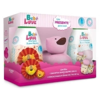KIT NUTRIEX BEBE LOVE SH 240ML+COND 220ML PATINHO ROSA