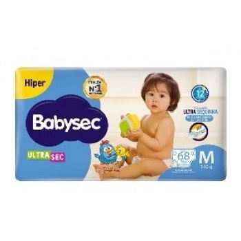 FRALDA BABYSEC ULTRA HIPER TAM M C/68