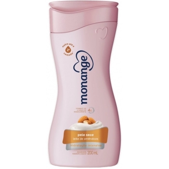 HIDR CORPORAL MONANGE 200ML LEITE DE AMENDOAS PELE SECA