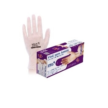LUVA VINIL TRANSP VOLK SEM AMIDO C/100 M