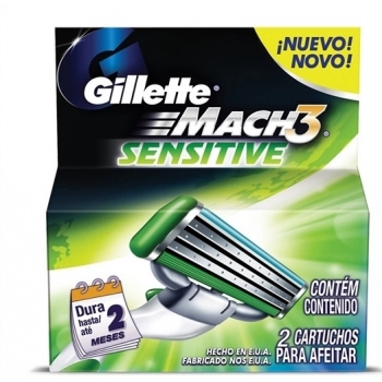 CARGA GILLETTE MACH3 C/2 SENSITIVE