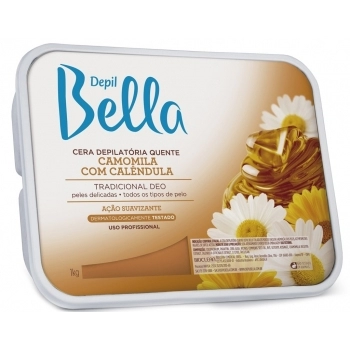 CERA QUENTE DEPIL BELLA 1KG CAMOMILA