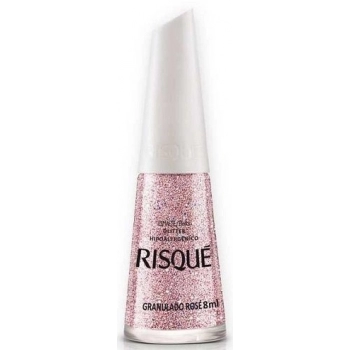 ESM RISQUE GLIT 8ML GRANULADO ROSE CX 6.0