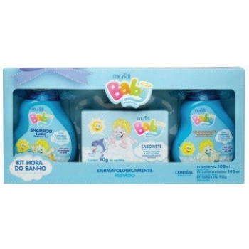 KIT MURIEL SH+COND+SAB AZUL HORA DO BANHO