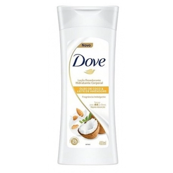 LOÇÃO DES HIDR CORP DOVE 400ML OLEO COCO E AMENDOA