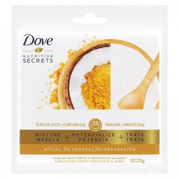 MASC CAP DOVE 1 MINUTO 23G OLEO DE COCO E CURCUMA