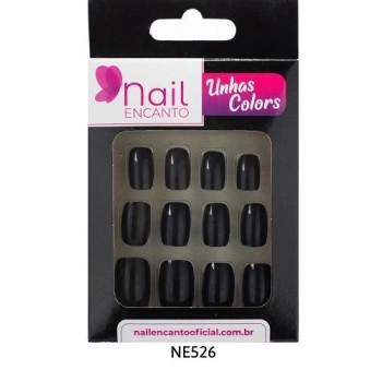 UNHAS FHACES NAIL ENCANTO COLORS CURTA PRETA