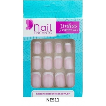 UNHAS FHACES NAIL ENCANTO FRANCESA ROSA