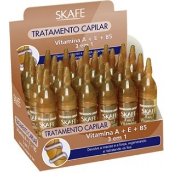 AMPOLA CAP SKAFE 10ML VITAMINA A+E+B5 CX 24.0