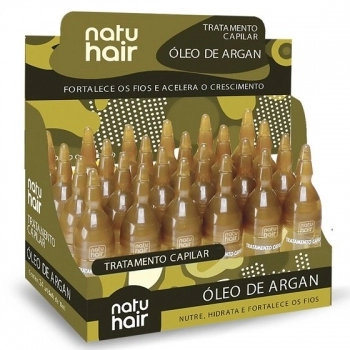 AMPOLA CAP NATU HAIR 10ML OLEO DE ARGAN CX 24.0