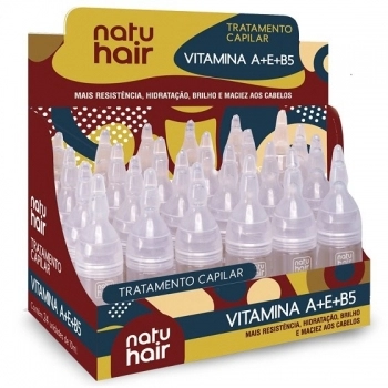 AMPOLA CAP NATU HAIR 10ML VITAMINA A+E+B5 CX 24.0