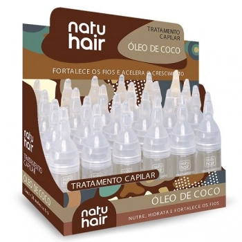 AMPOLA CAP NATU HAIR 10ML OLEO DE COCO CX 24.0