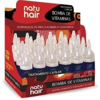 AMPOLA CAP NATU HAIR 10ML BOMBA DE VITAMINAS CX 24